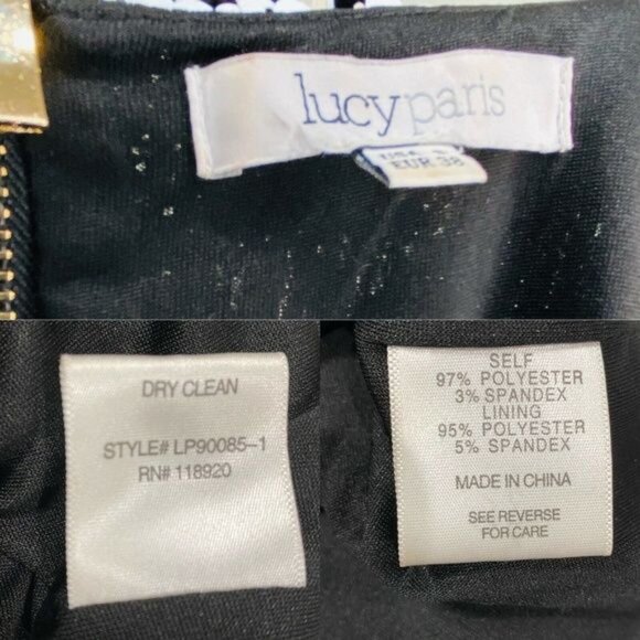 Lucy Paris Crop Top Reversible Sequins Black and White Party Top Size S NWOT - Picture 11 of 13